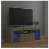 vidaXL Meuble TV avec lumières LED chêne sonoma 120x35x40 cm