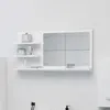 Miroir de salle de bain blanc 90x10,5x45 cm bois d'ingénierie Vidaxl