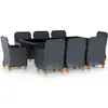 vidaXL Ensemble à manger d'extérieur 9 pcs et coussins résine tressée