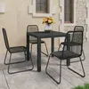 vidaXL Salon de jardin 5 pcs Rotin PVC Noir