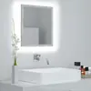 vidaXL Miroir à LED de salle de bain Gris béton 40x8,5x37 cm Acrylique