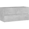 vidaXL Armoire d'évier Gris béton 90x38,5x45 cm Aggloméré