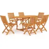 vidaXL Ensemble de salle à manger de jardin 7 pcs Bois de teck massif
