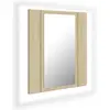 vidaXL Armoire à miroir LED de bain Chêne sonoma 40x12x45 cm Acrylique