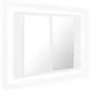 vidaXL Armoire salle de bain à miroir LED Blanc 60x12x45 cm Acrylique