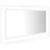 vidaXL Miroir à LED de salle de bain Blanc 90x8,5x37 cm Acrylique