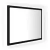 vidaXL Miroir à LED de salle de bain Noir 60x8,5x37 cm Acrylique