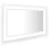 vidaXL Miroir à LED de salle de bain Blanc 80x8,5x37 cm Acrylique