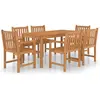 vidaXL Ensemble à manger de jardin 7 pcs Bois de teck massif