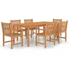 vidaXL Ensemble à manger de jardin 7 pcs Bois de teck solide