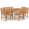 vidaXL Ensemble à manger de jardin 7 pcs Bois de teck massif