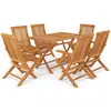 vidaXL Salon de jardin 7 pcs Bois de teck massif