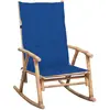vidaXL Chaise à bascule avec coussin Bambou