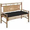 vidaXL Banc de jardin avec coussin 120 cm Bambou
