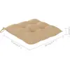 vidaXL Chaises de jardin 2 pcs avec coussins beige Bois de teck massif