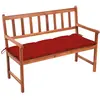 vidaXL Banc de jardin avec coussin 120 cm Bois d'acacia massif