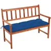 vidaXL Banc de jardin avec coussin 120 cm Bois d'acacia massif