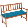 vidaXL Banc de jardin avec coussin 120 cm Bois d'acacia massif
