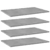 vidaXL Panneaux de bibliothèque 4 pcs Gris béton 60x40x1,5cm Aggloméré