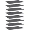 vidaXL Panneaux bibliothèque 8 pcs Gris brillant 60x40x1,5cm Aggloméré
