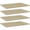 vidaXL Panneau de bibliothèque 4 pcs chêne sonoma bois d’ingénierie