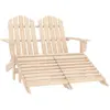 vidaXL Chaise de jardin Adirondack 2 places et repose-pied sapin