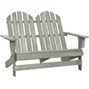 vidaXL Chaise de jardin Adirondack 2 places bois de sapin massif gris