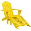 vidaXL Chaise de jardin Adirondack avec pouf bois de sapin jaune