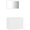 vidaXL Ensemble de meubles de salle de bain 2 pcs Blanc Aggloméré