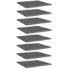 vidaXL Panneaux de bibliothèque 8 pcs gris brillant bois d’ingénierie