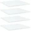 vidaXL Panneaux de bibliothèque 4 pcs Blanc 40x40x1,5 cm Aggloméré