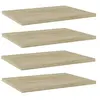 vidaXL Panneau de bibliothèque 4 pcs chêne sonoma bois d’ingénierie