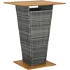 vidaXL Ensemble de bar de jardin 9 pcs et coussins Résine tressée Gris
