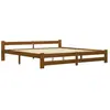 vidaXL Cadre de lit Marron miel Bois de pin massif 200x200 cm