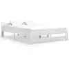 vidaXL Cadre de lit Blanc Bois de pin massif 140x200 cm
