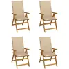 vidaXL Chaises pliables de jardin 6 pcs avec coussins Bois d'acacia