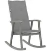 vidaXL Chaise à bascule avec coussins Gris Bois d'acacia massif