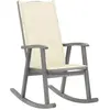 vidaXL Chaise à bascule avec coussins Gris Bois d'acacia massif