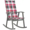 vidaXL Chaise à bascule avec coussins Gris Bois d'acacia massif