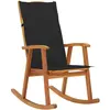 vidaXL Chaise à bascule avec coussins Bois d'acacia massif