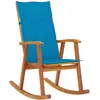 vidaXL Chaise à bascule avec coussins Bois d'acacia massif