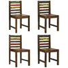 vidaXL Chaises à manger lot de 4 bois de récupération solide