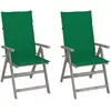 vidaXL Chaises inclinables de jardin 4 pcs avec coussins Bois d'acacia