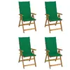 vidaXL Chaises inclinables de jardin 4 pcs avec coussins Bois d'acacia