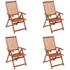 vidaXL Chaises pliables de jardin 4 pcs Bois d'acacia solide