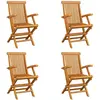 vidaXL Chaises pliables de jardin 4 pcs Bois de teck solide