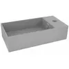 vidaXL Lavabo de salle de bain avec trop-plein Céramique Gris clair