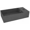 vidaXL Lavabo de salle de bain avec trop-plein Céramique Gris foncé