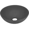vidaXL Lavabo de salle de bain Céramique Gris foncé Rond