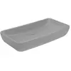 vidaXL Lavabo de luxe rectangulaire Gris clair mat 71x38 cm Céramique